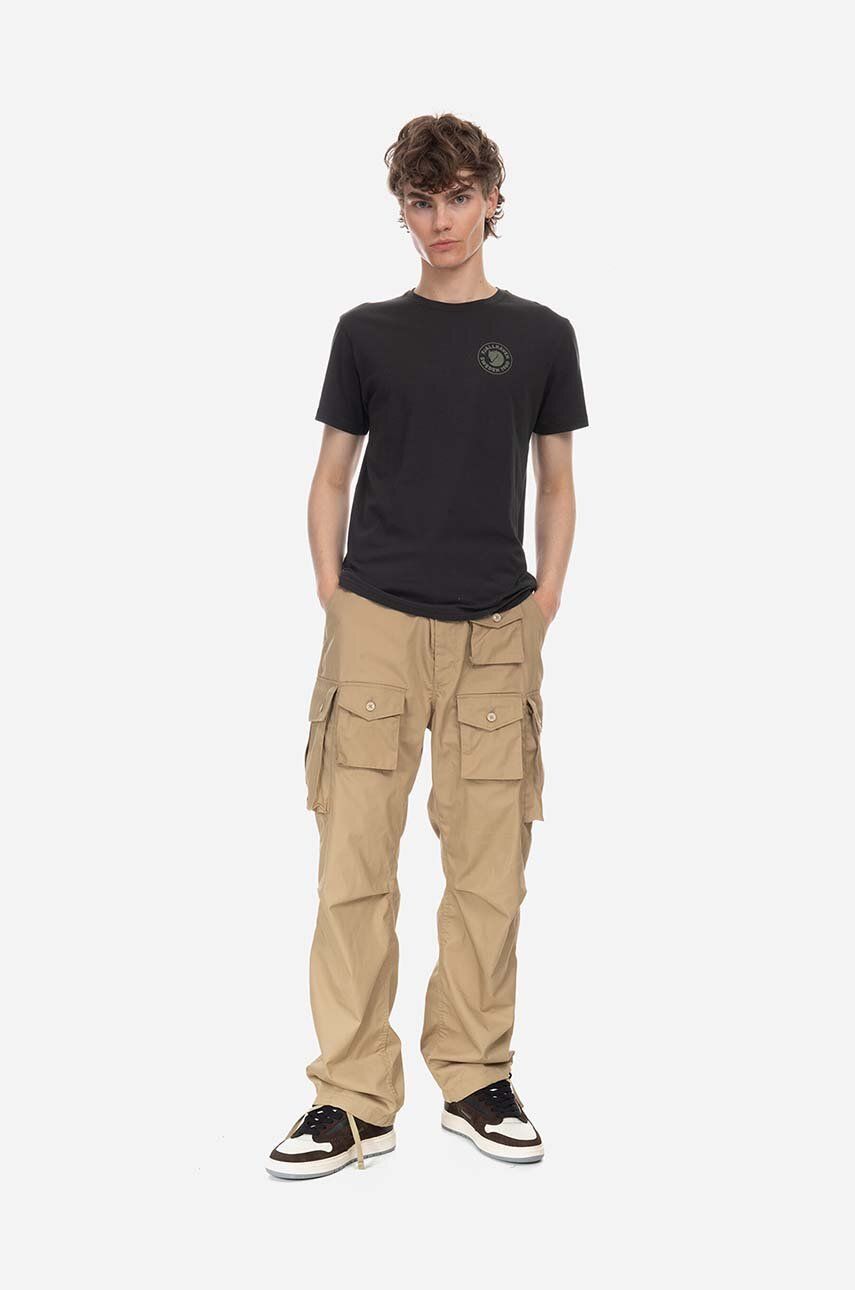 Fjallraven tricou 1960 Logo culoarea negru, cu imprimeu F87313 Fjallraven tricou 1960 Logo culoarea negru, cu imprimeu F87313