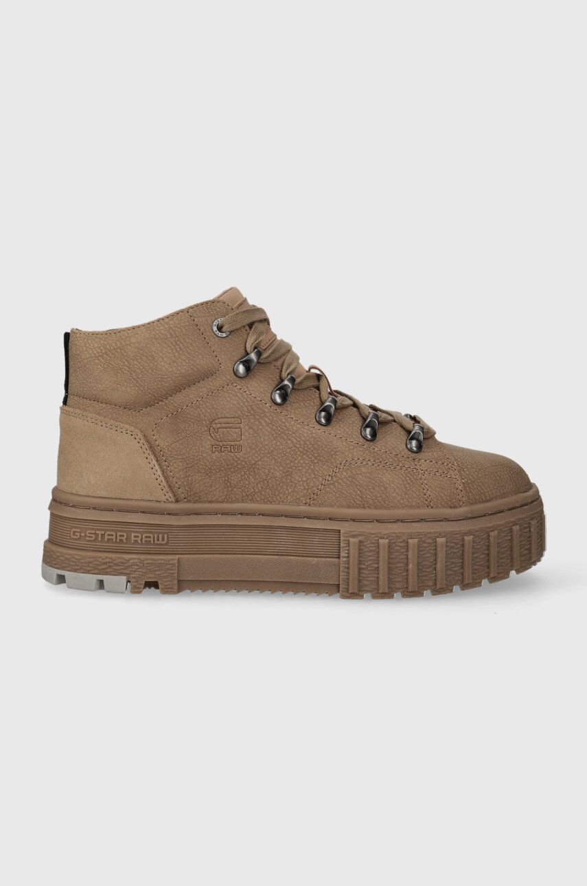 G-Star Raw sneakers LHANA MID TMB NUB culoarea maro, 2341055706.TPE G-Star Raw sneakers LHANA MID TMB NUB culoarea maro, 2341055706.TPE