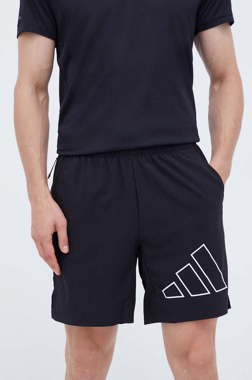 adidas Performance pantaloni scurți de antrenament Train Icons Big Logo culoarea negru adidas Performance pantaloni scurți de antrenament Train Icons Big Logo culoarea negru