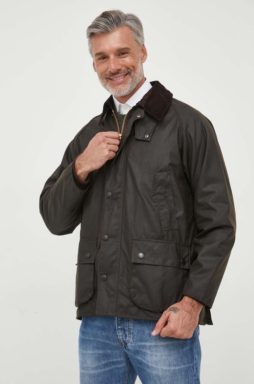 Barbour jachetă de bumbac Classic Bedale Wax Jacket culoarea maro, de tranziție MWX0010 Barbour jachetă de bumbac Classic Bedale Wax Jacket culoarea maro, de tranziție MWX0010