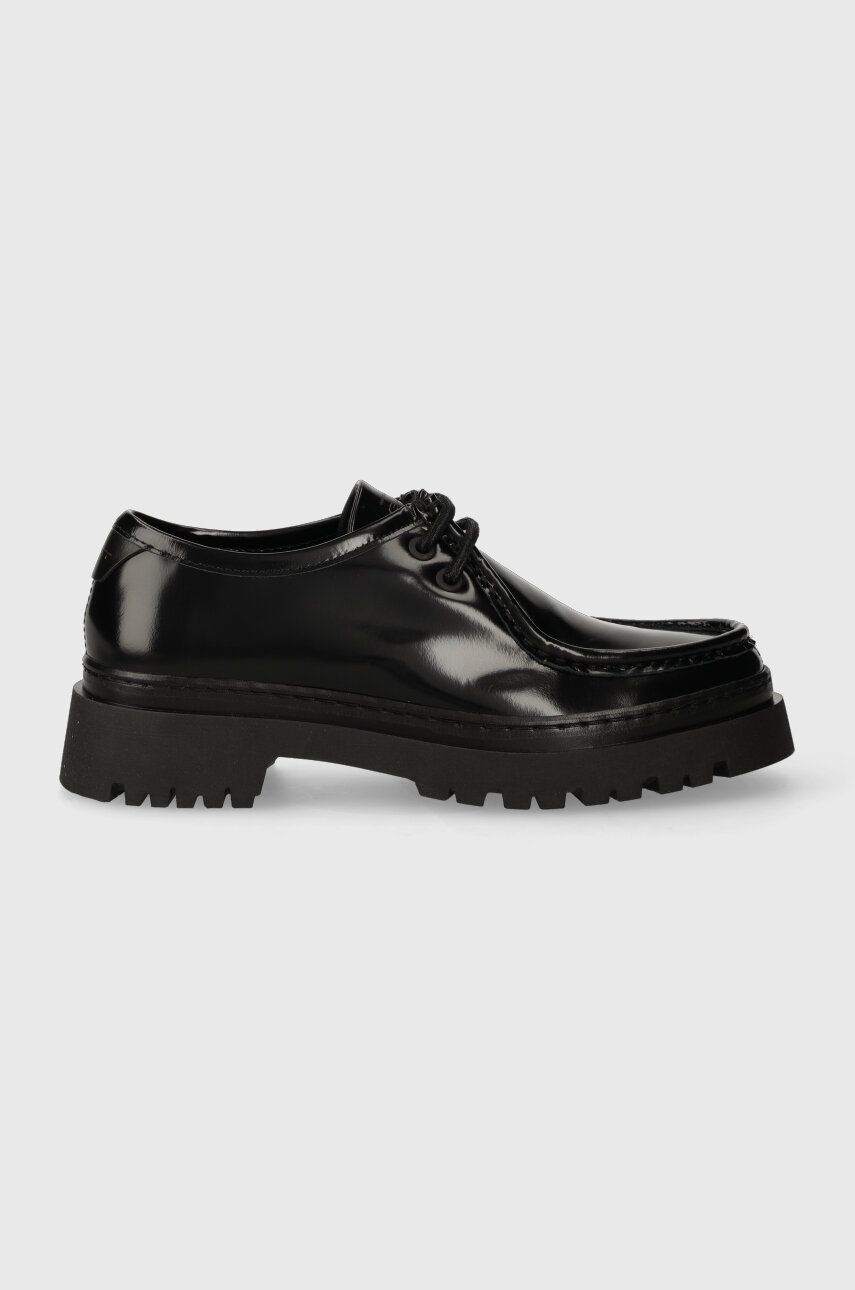 Gant pantofi de piele Aligrey femei, culoarea negru, cu platforma, 27531326.G00 Gant pantofi de piele Aligrey femei, culoarea negru, cu platforma, 27531326.G00
