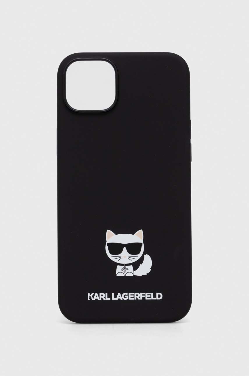 Karl Lagerfeld husă pentru telefon iPhone 14 Plus 6,7 culoarea negru Karl Lagerfeld husă pentru telefon iPhone 14 Plus 6,7 culoarea negru