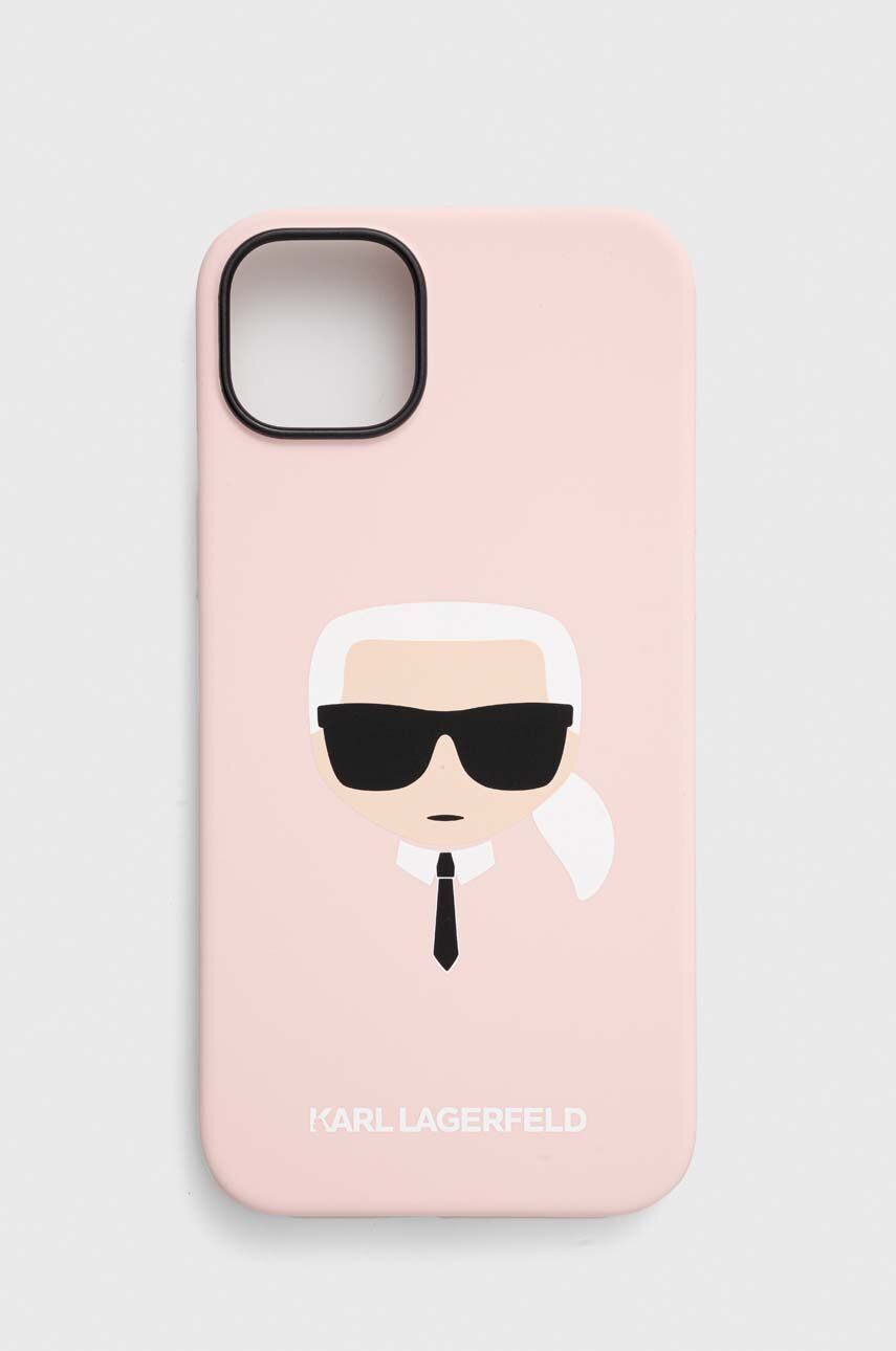 Karl Lagerfeld husă pentru telefon iPhone 14 Plus 6,7 culoarea roz Karl Lagerfeld husă pentru telefon iPhone 14 Plus 6,7 culoarea roz