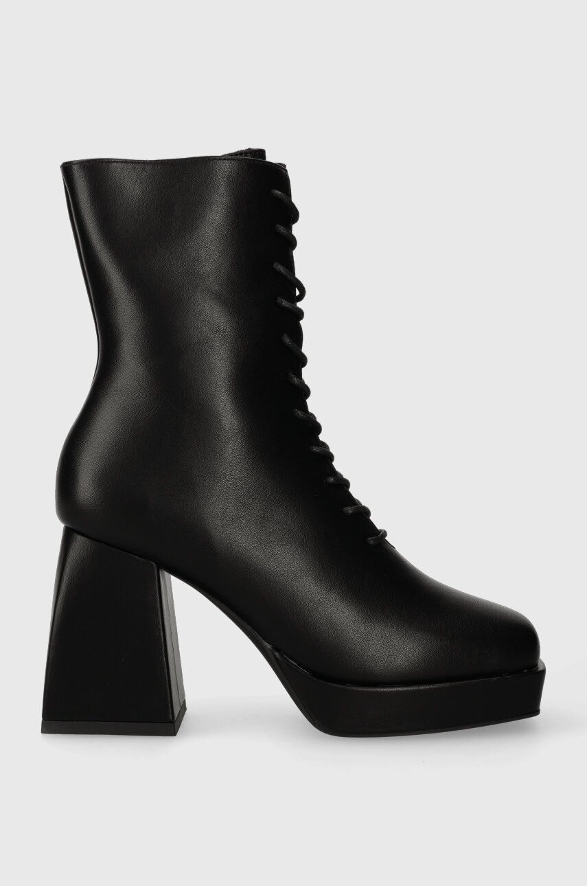 Answear Lab botine femei, culoarea negru, cu toc drept, izolare usoara Answear Lab botine femei, culoarea negru, cu toc drept, izolare usoara