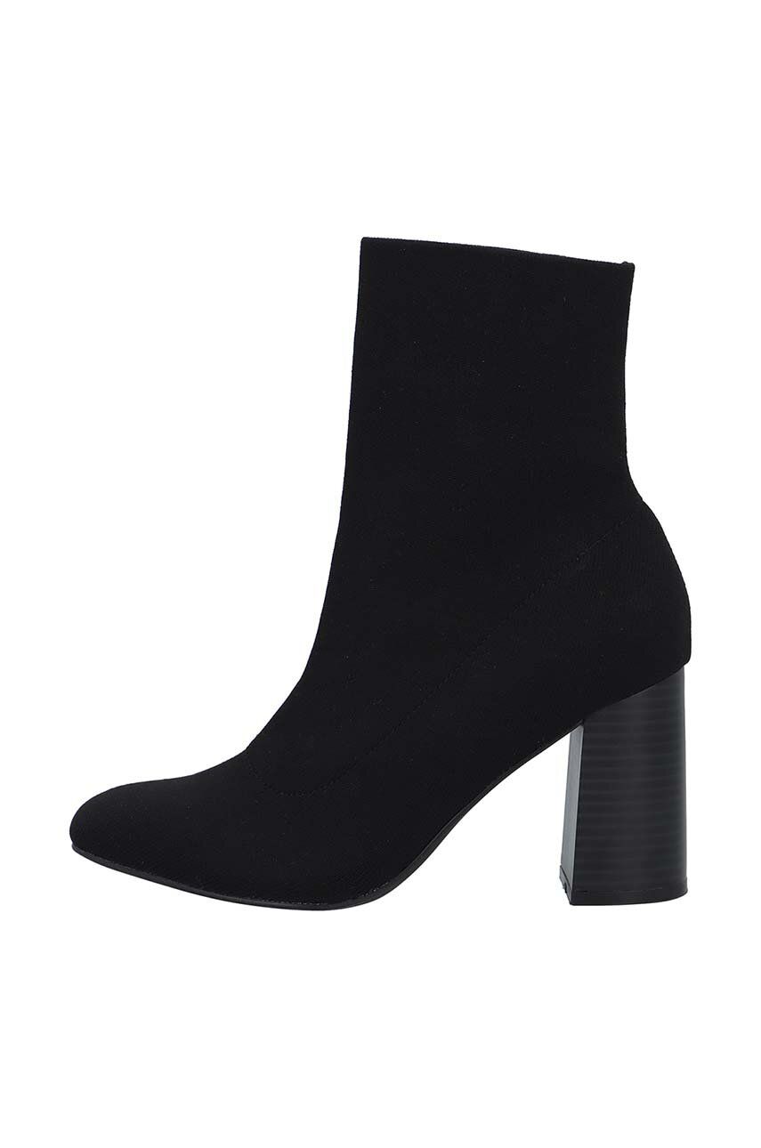 Bianco botine BIAELLIE femei, culoarea negru, cu toc drept, 26.49910 Bianco botine BIAELLIE femei, culoarea negru, cu toc drept, 26.49910