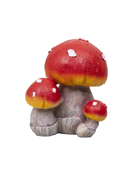 Ciuperca decorativa pentru gradina, din rasina, H 20cm, cu 2 pui / ZTS 8068 Engros Ciuperca decorativa pentru gradina, din rasina, H 20cm, cu 2 pui / ZTS 8068 Engros