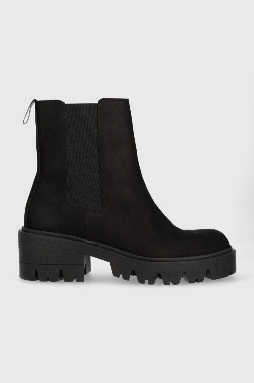 Charles Footwear cizme din piele intoarsa Diana femei, culoarea negru, cu platforma, Diana.Boots.Black Charles Footwear cizme din piele intoarsa Diana femei, culoarea negru, cu platforma, Diana.Boots.Black