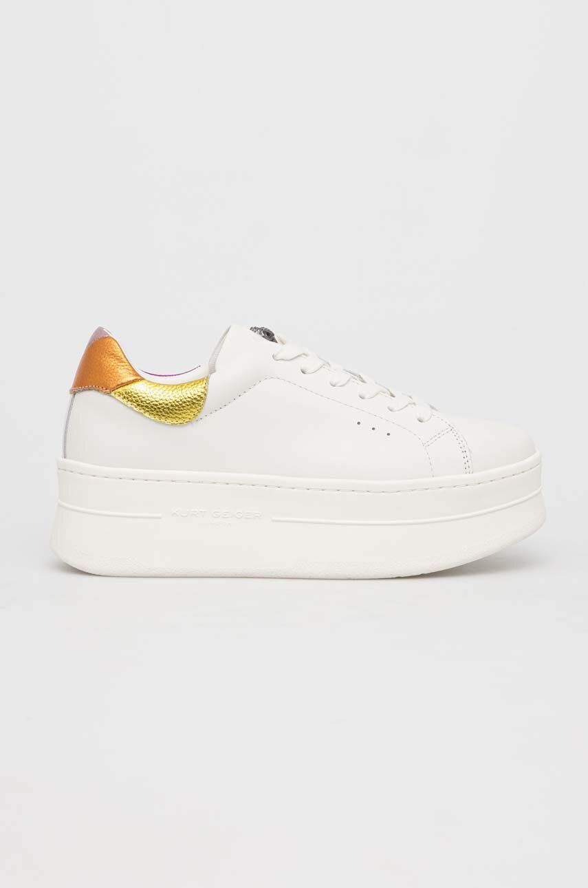 Kurt Geiger London sneakers din piele Laney Pumped culoarea alb, 9991919109 Kurt Geiger London sneakers din piele Laney Pumped culoarea alb, 9991919109