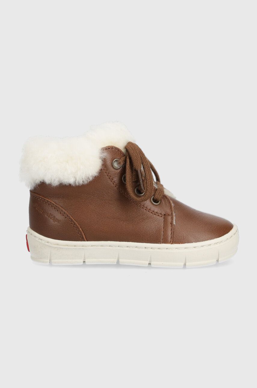 Pom D'api ghete de iarna pentru copii din piele START TOP FUR culoarea maro Pom D'api ghete de iarna pentru copii din piele START TOP FUR culoarea maro