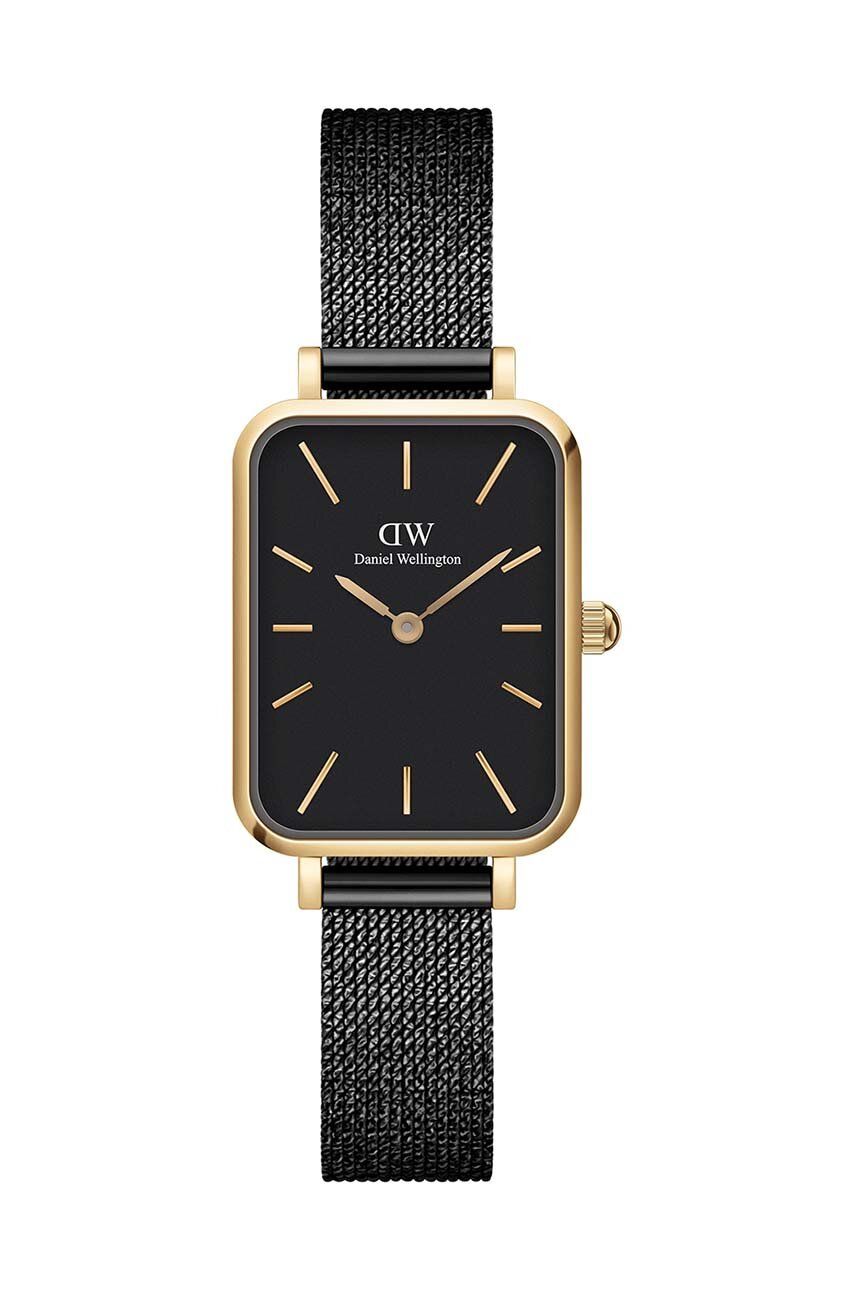Daniel Wellington ceas Quadro 20X26 Pressed Ashfield femei, culoarea negru Daniel Wellington ceas Quadro 20X26 Pressed Ashfield femei, culoarea negru