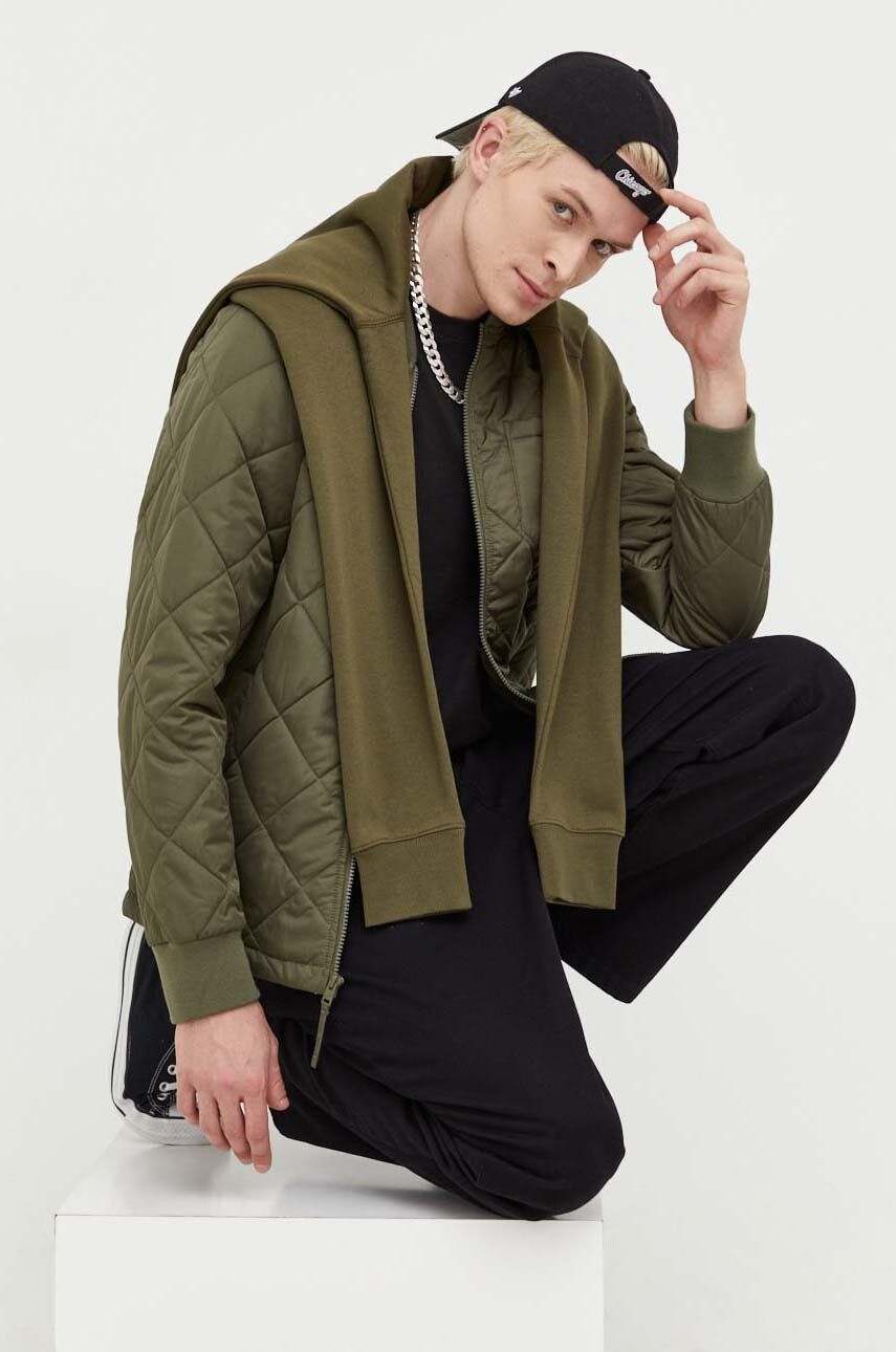 Hollister Co. geaca barbati, culoarea verde, de tranzitie Hollister Co. geaca barbati, culoarea verde, de tranzitie