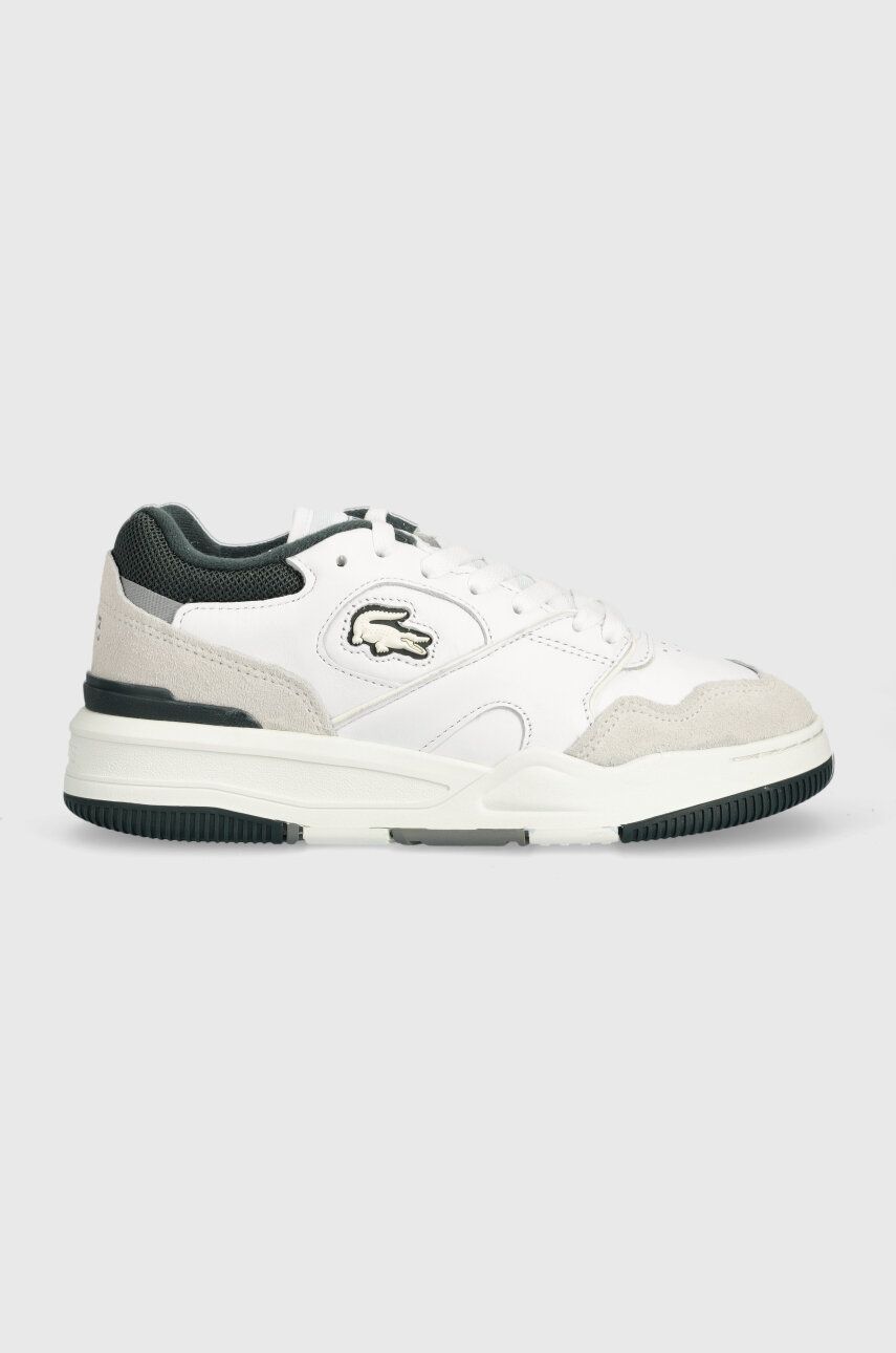 Lacoste sneakers din piele Lineshot Mesh Collar culoarea alb, 46SFA0075 Lacoste sneakers din piele Lineshot Mesh Collar culoarea alb, 46SFA0075