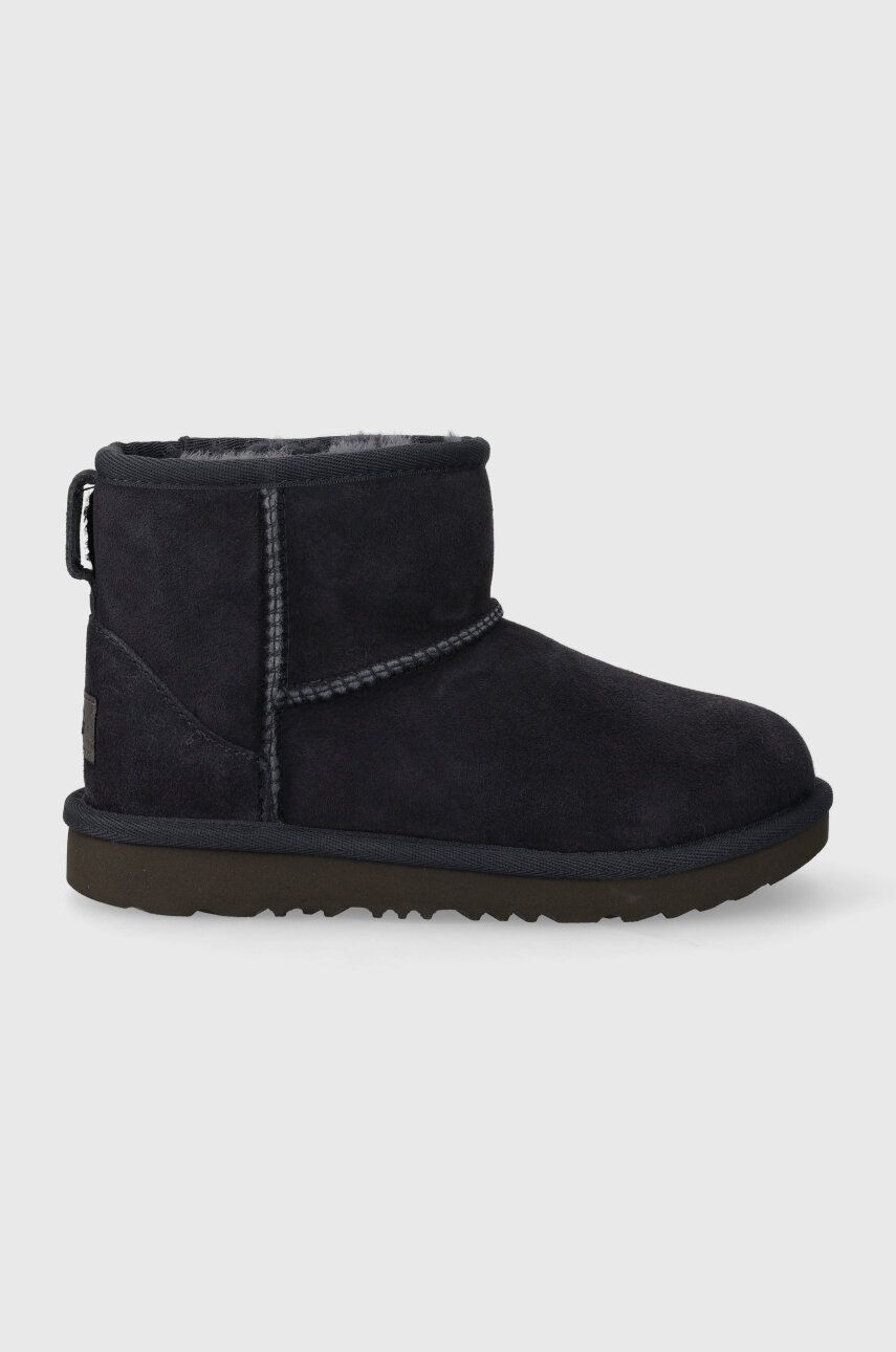 UGG cizme de zapada din piele intoarsa KIDS CLASSIC MINI II culoarea albastru marin UGG cizme de zapada din piele intoarsa KIDS CLASSIC MINI II culoarea albastru marin