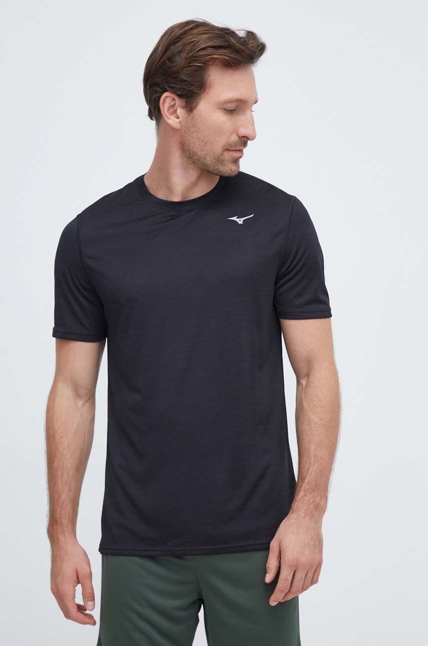Mizuno tricou de alergare Impulse culoarea negru, melanj, J2GAA519 Mizuno tricou de alergare Impulse culoarea negru, melanj, J2GAA519