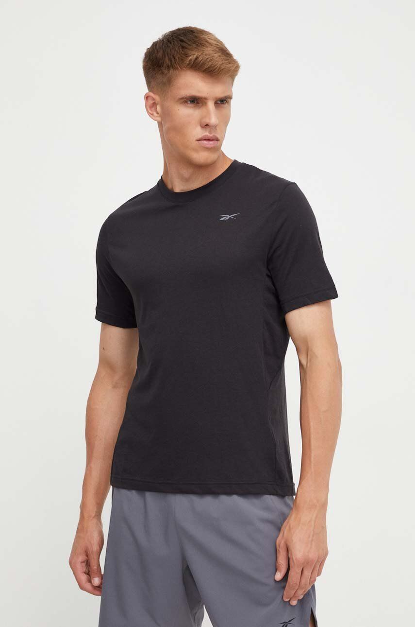 Reebok tricou de antrenament Strength Athlete culoarea negru, neted Reebok tricou de antrenament Strength Athlete culoarea negru, neted