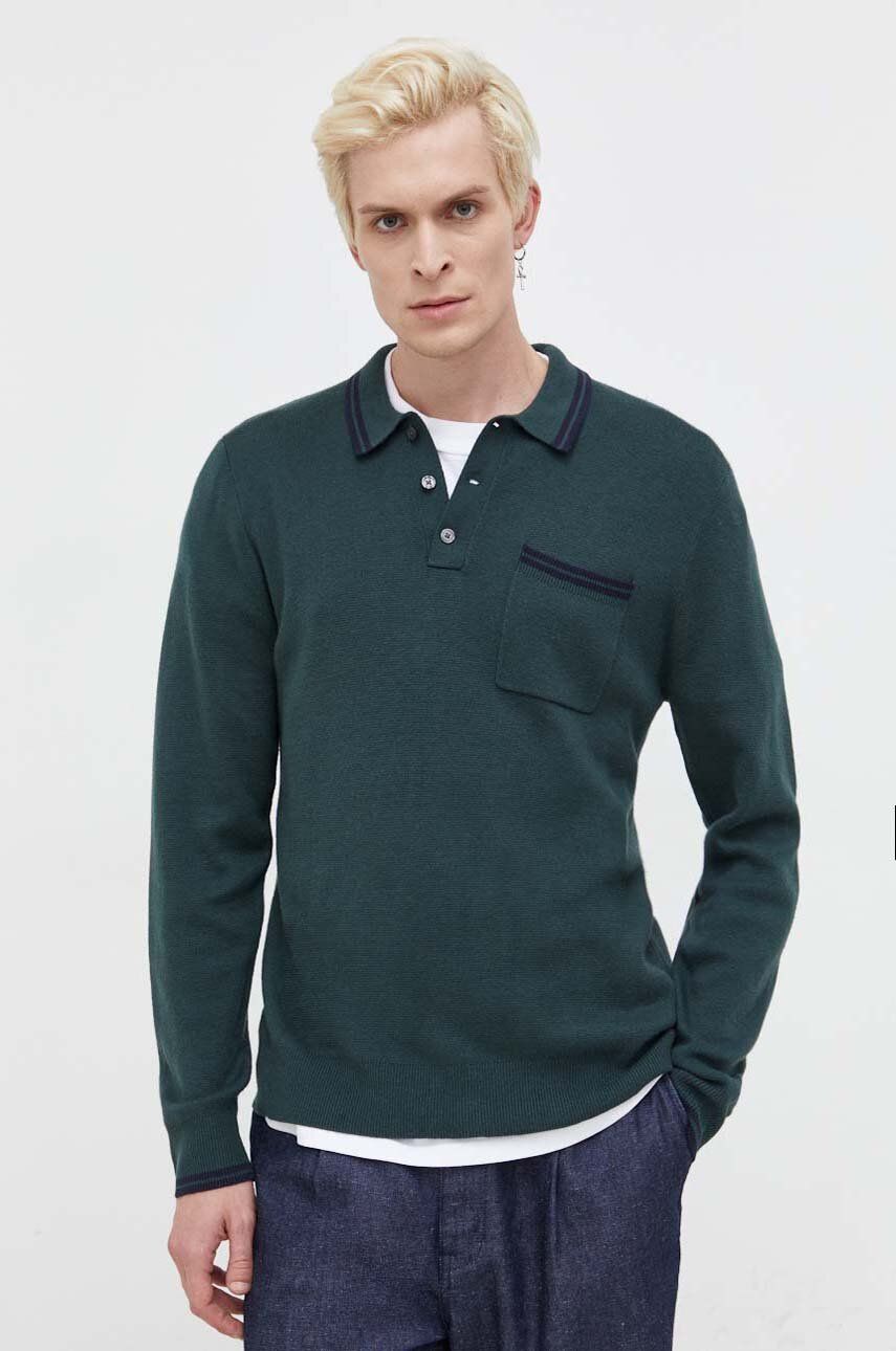 Abercrombie & Fitch pulover barbati, culoarea verde, light Abercrombie & Fitch pulover barbati, culoarea verde, light