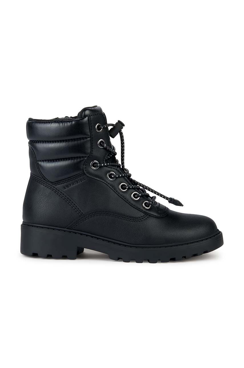 Geox botine J CASEY B ABX femei, culoarea negru, cu toc plat, J367ZB 0BCLV C9999 Geox botine J CASEY B ABX femei, culoarea negru, cu toc plat, J367ZB 0BCLV C9999