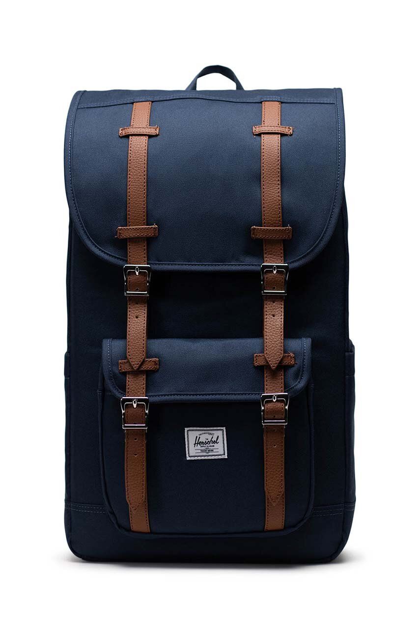Herschel rucsac 11390-00007-OS Little America B culoarea albastru marin, mare, neted Herschel rucsac 11390-00007-OS Little America B culoarea albastru marin, mare, neted