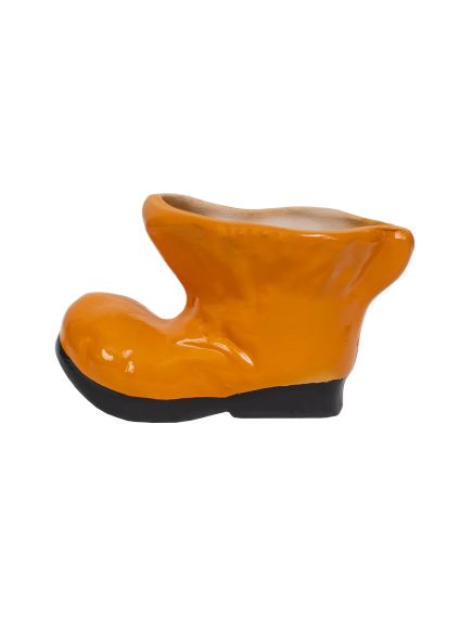 Decoratiune pentru gradina, din ceramica, bocanc mini cu suport pentru flori, inaltime 10cm, lungime 18cm / EXT 6210_portocaliu Engros Decoratiune pentru gradina, din ceramica, bocanc mini cu suport pentru flori, inaltime 10cm, lungime 18cm / EXT 6210_portocaliu Engros