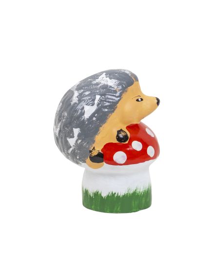 Decoratiune pentru gradina, din ceramica, model arici pe ciuperca, inaltime 16cm, lungime 12cm / EXT 10211 Engros Decoratiune pentru gradina, din ceramica, model arici pe ciuperca, inaltime 16cm, lungime 12cm / EXT 10211 Engros