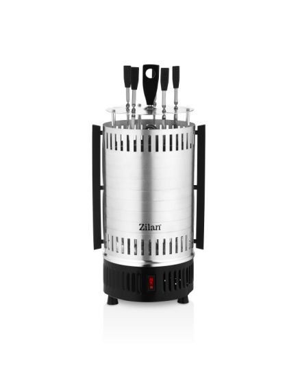 Gratar vertical, putere 900W, rotatie automata, 5 bete pentru frigarui, argintiu / ZLN 5565 Engros Gratar vertical, putere 900W, rotatie automata, 5 bete pentru frigarui, argintiu / ZLN 5565 Engros