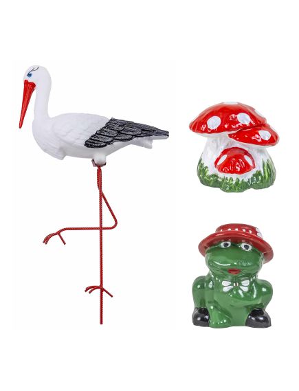 Pachet decor pentru gradina, barza, ciuperca si broasca / EXT 10241 Engros Pachet decor pentru gradina, barza, ciuperca si broasca / EXT 10241 Engros