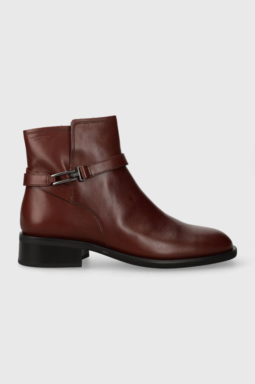 Vagabond Shoemakers cizme de piele SHEILA femei, culoarea rosu, cu toc plat, 5635.301.27 Vagabond Shoemakers cizme de piele SHEILA femei, culoarea rosu, cu toc plat, 5635.301.27