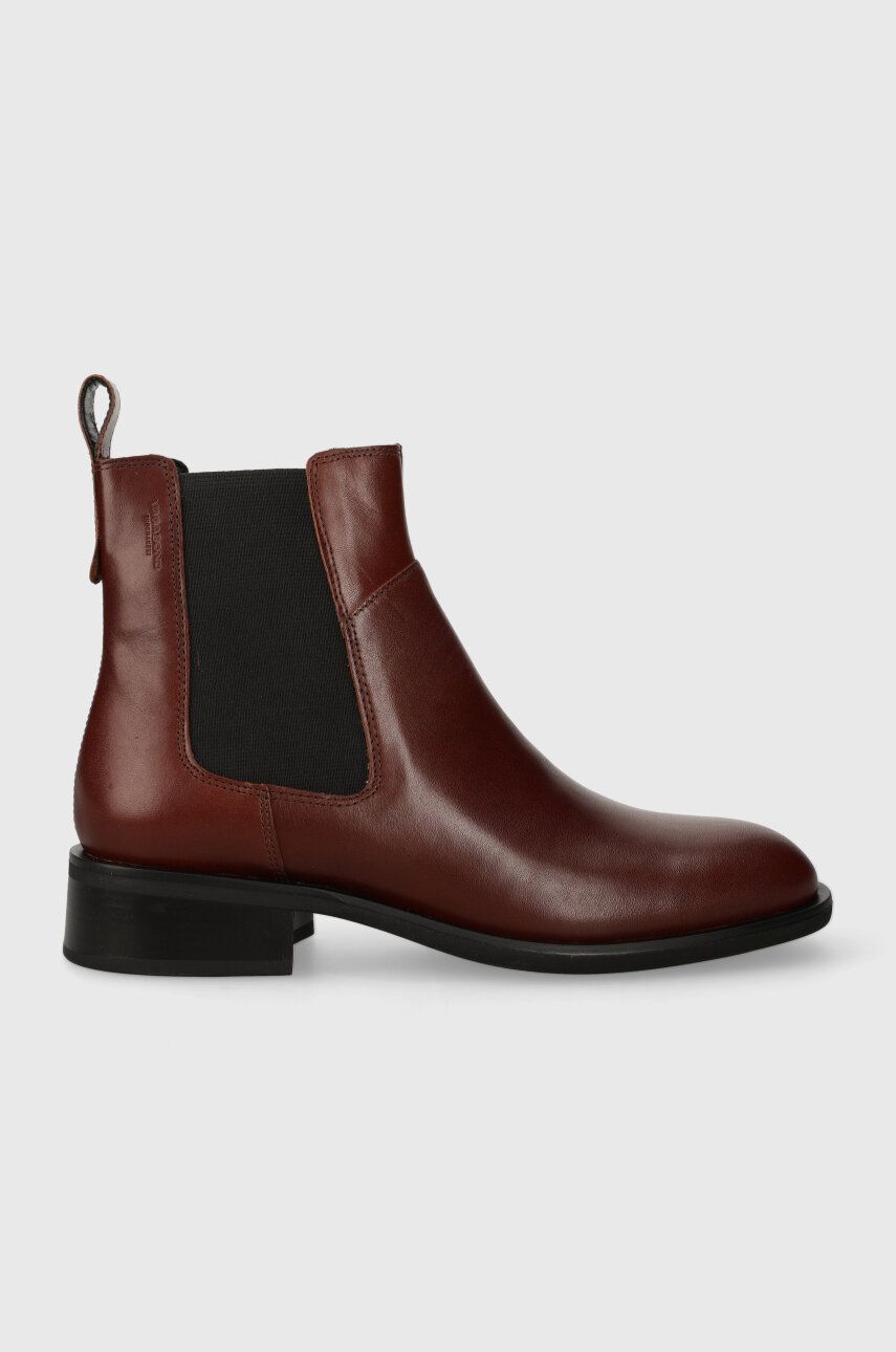 Vagabond Shoemakers ghete chelsea de piele SHEILA femei, culoarea rosu, cu toc plat, 5635.201.27 Vagabond Shoemakers ghete chelsea de piele SHEILA femei, culoarea rosu, cu toc plat, 5635.201.27