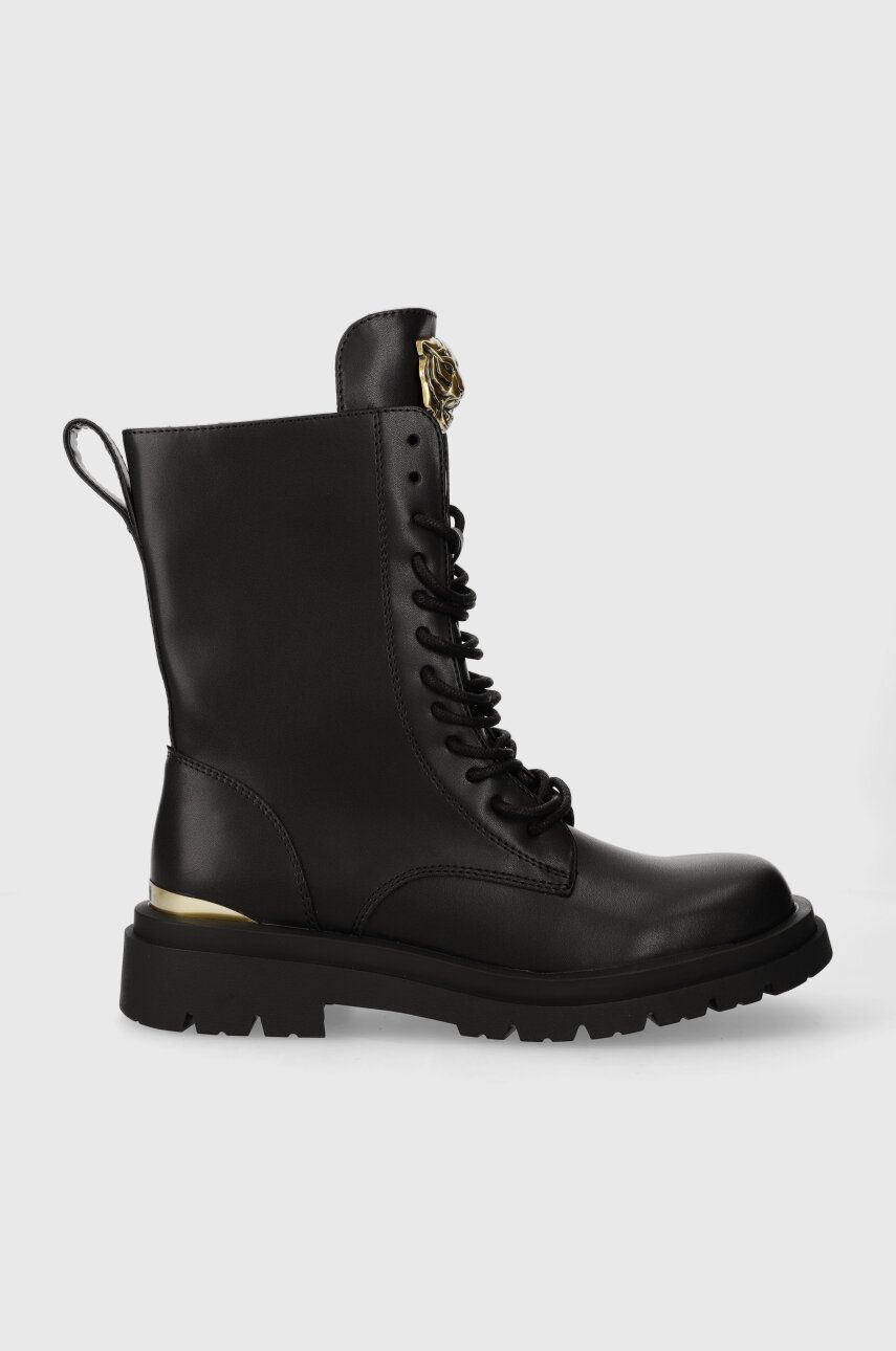 Just Cavalli botine femei, culoarea negru, cu toc plat, 75RA3S90 ZS984 PK3 Just Cavalli botine femei, culoarea negru, cu toc plat, 75RA3S90 ZS984 PK3
