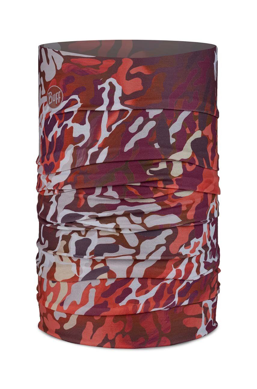Buff fular impletit Original EcoStretch culoarea rosu, modelator Buff fular impletit Original EcoStretch culoarea rosu, modelator