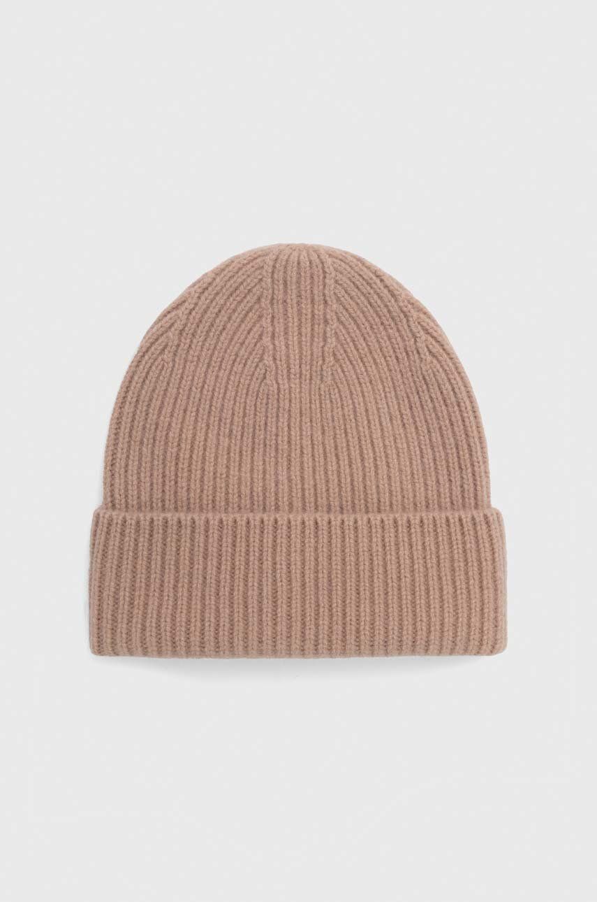 Answear Lab caciula de lana culoarea bej, de lana, din tricot gros Answear Lab caciula de lana culoarea bej, de lana, din tricot gros