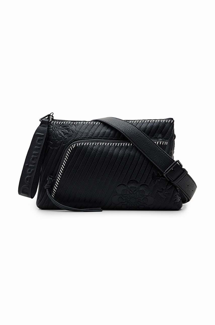 Desigual poseta 23WAXP61 ACCESSORIES PU ACROSS BODY BAG culoarea negru Desigual poseta 23WAXP61 ACCESSORIES PU ACROSS BODY BAG culoarea negru