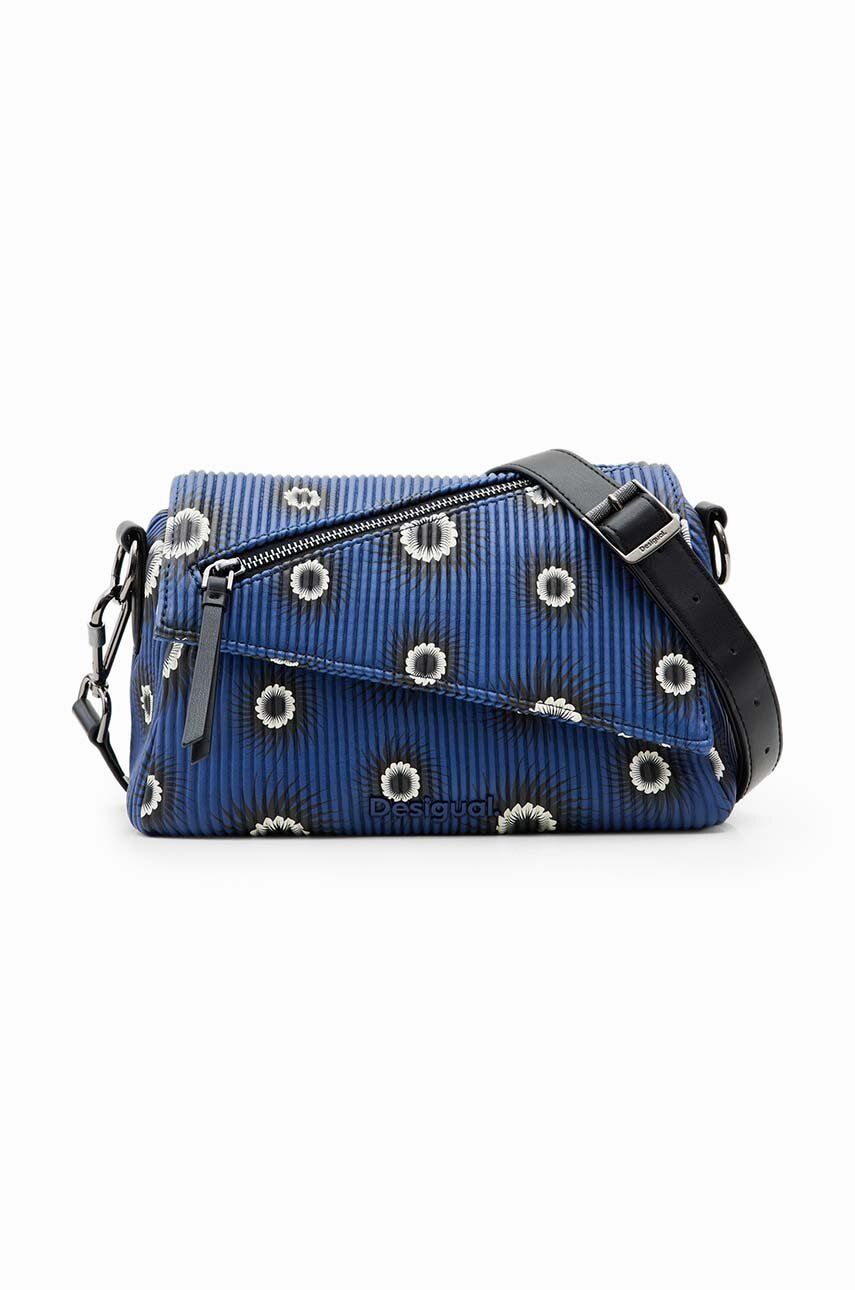 Desigual poseta 23WAXP86 ACCESSORIES PU HAND BAG culoarea albastru marin Desigual poseta 23WAXP86 ACCESSORIES PU HAND BAG culoarea albastru marin