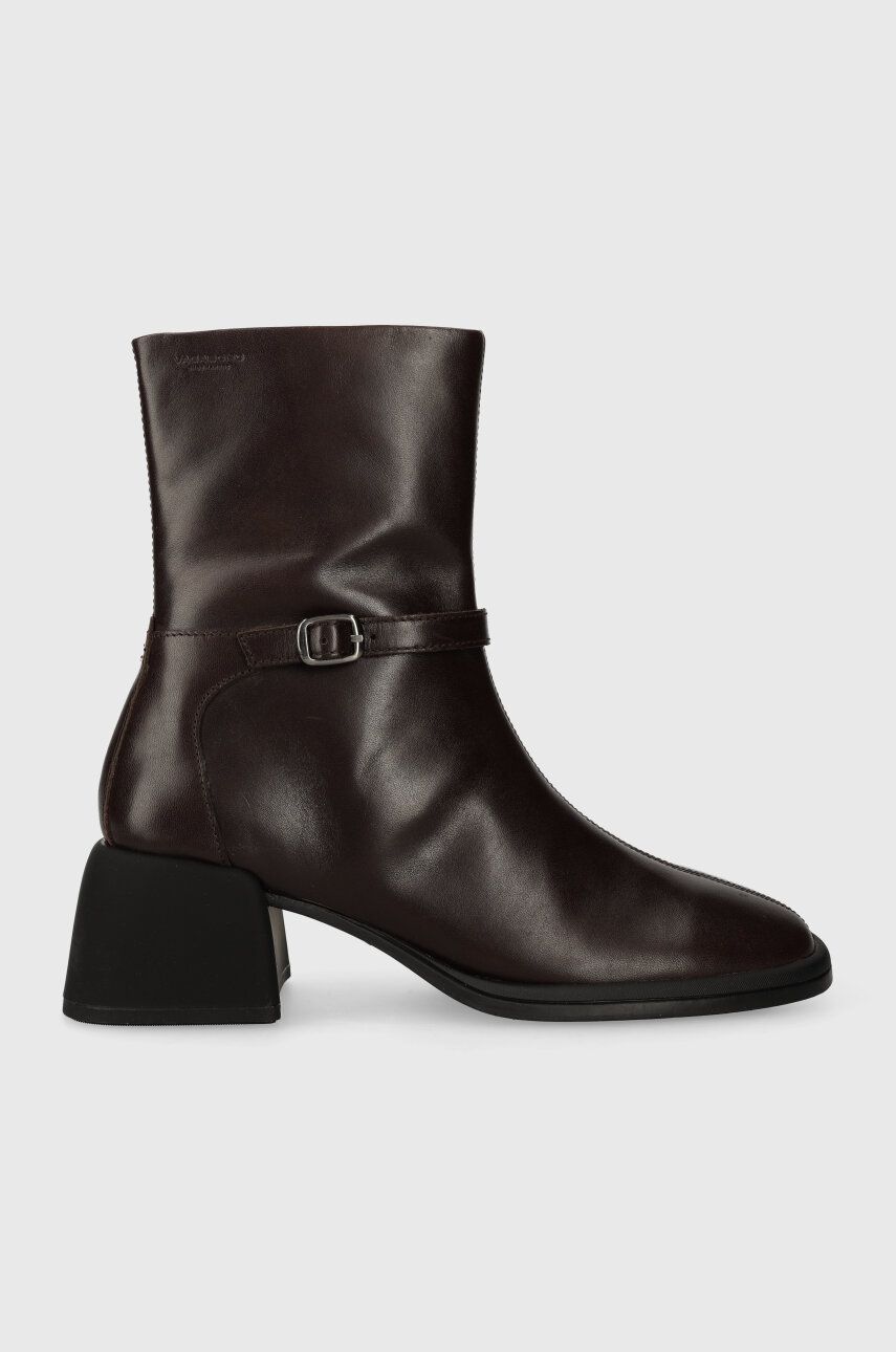 Vagabond Shoemakers cizme de piele ANSIE femei, culoarea maro, cu toc plat, 5645.301.35 Vagabond Shoemakers cizme de piele ANSIE femei, culoarea maro, cu toc plat, 5645.301.35