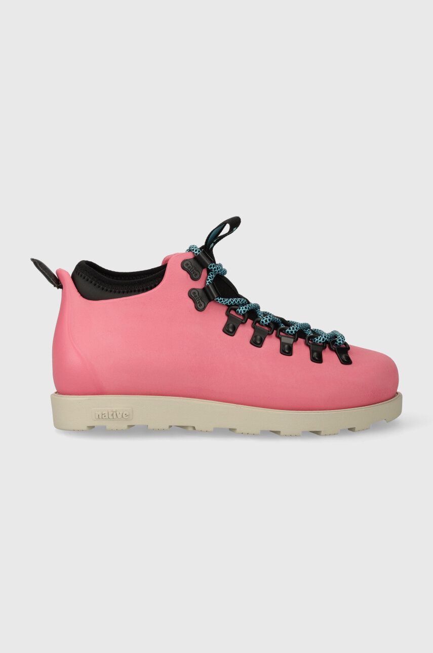 Native pantofi Fitzsimmons femei, culoarea roz, cu toc plat, 31106848.5716 Native pantofi Fitzsimmons femei, culoarea roz, cu toc plat, 31106848.5716