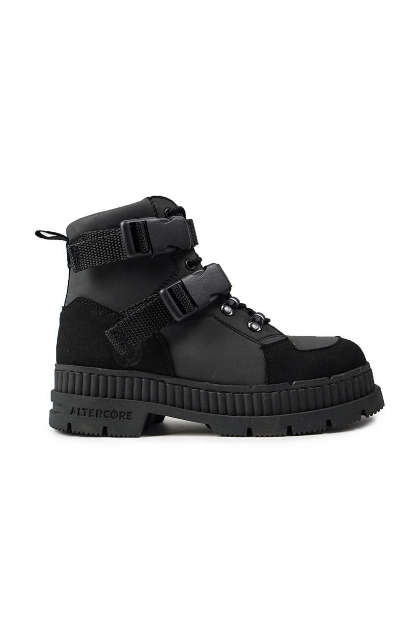 Altercore botine Crash femei, culoarea negru, cu platforma, Crash.Vegan Altercore botine Crash femei, culoarea negru, cu platforma, Crash.Vegan