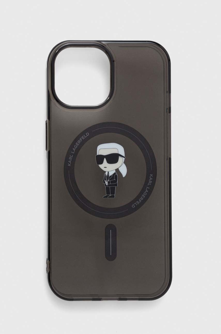 Karl Lagerfeld Husă pentru telefon iPhone 15 6.1 culoarea negru Karl Lagerfeld Husă pentru telefon iPhone 15 6.1 culoarea negru