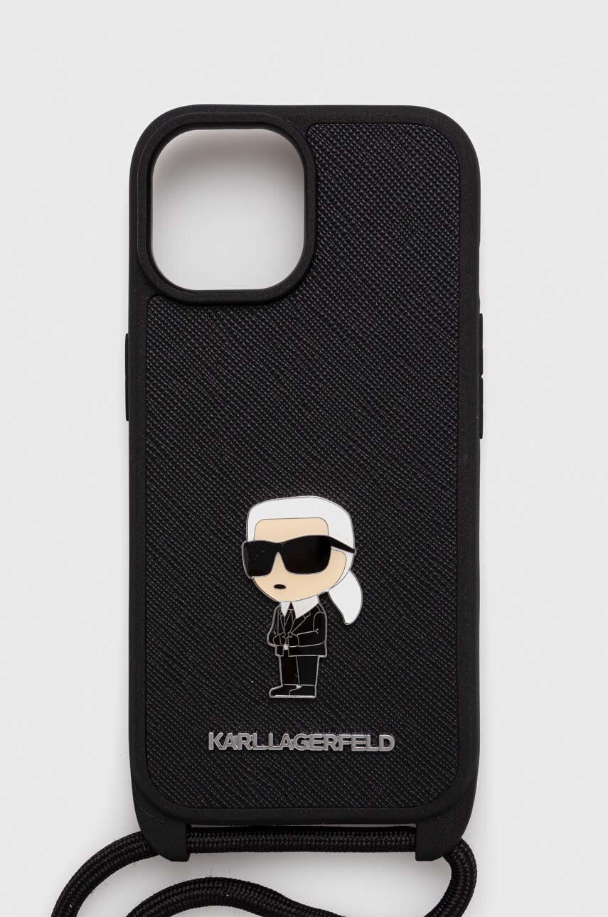 Karl Lagerfeld Husă pentru telefon iPhone 15 6.1 culoarea negru Karl Lagerfeld Husă pentru telefon iPhone 15 6.1 culoarea negru