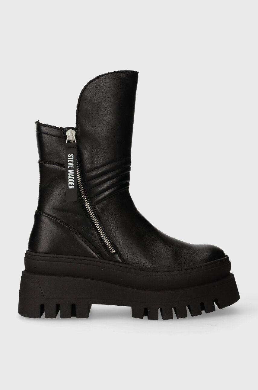Steve Madden botine Catch femei, culoarea negru, cu platforma, SM11002700 Steve Madden botine Catch femei, culoarea negru, cu platforma, SM11002700