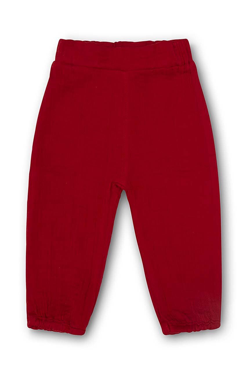 That's mine pantaloni de bumbac pentru copii culoarea bordo, neted That's mine pantaloni de bumbac pentru copii culoarea bordo, neted