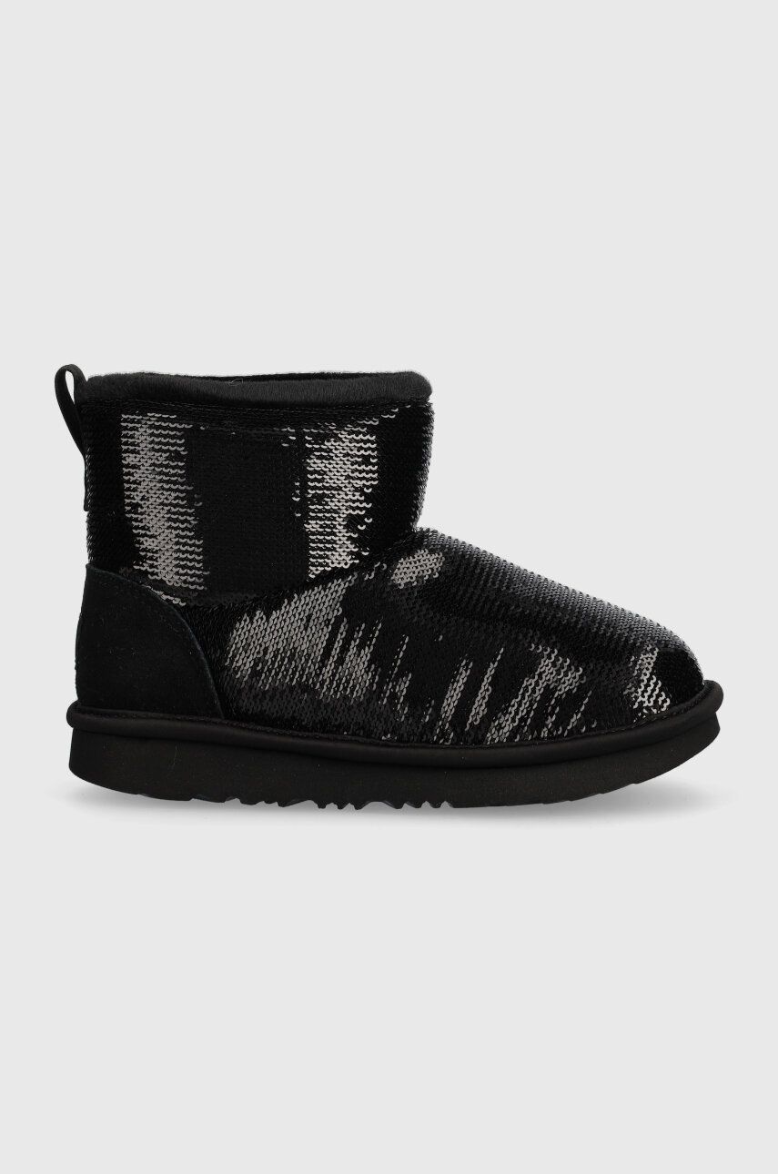 UGG cizme de iarna copii KIDS CLASSIC MINI MIRROR BALL culoarea negru UGG cizme de iarna copii KIDS CLASSIC MINI MIRROR BALL culoarea negru