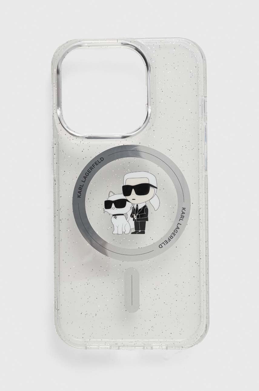 Karl Lagerfeld Husă pentru telefon iPhone 15 Pro 6.1 culoarea transparent Karl Lagerfeld Husă pentru telefon iPhone 15 Pro 6.1 culoarea transparent