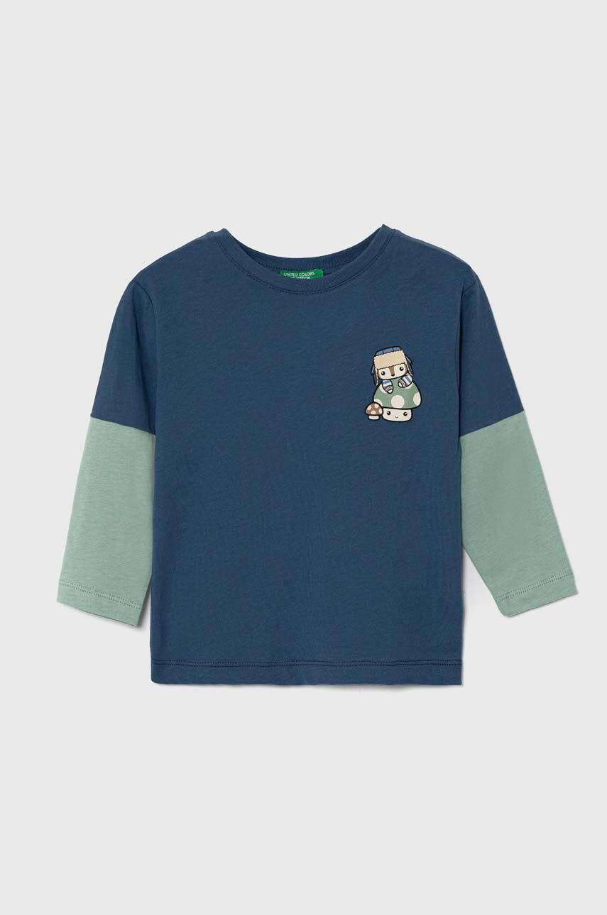 United Colors of Benetton longsleeve din bumbac pentru copii modelator United Colors of Benetton longsleeve din bumbac pentru copii modelator