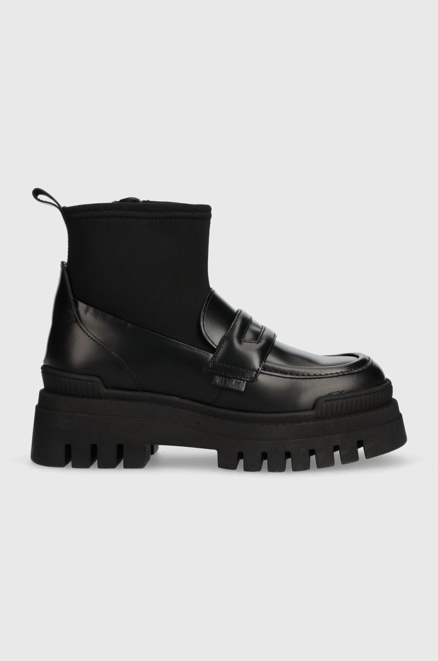 Ice Play botine AIRES femei, culoarea negru, cu platforma, AIRES001W CLT1 Ice Play botine AIRES femei, culoarea negru, cu platforma, AIRES001W CLT1