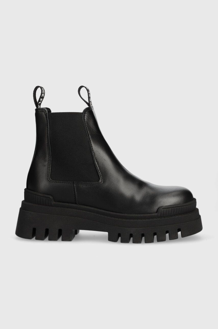 Ice Play ghete chelsea de piele AIRES femei, culoarea negru, cu platforma, AIRES005W CL1 Ice Play ghete chelsea de piele AIRES femei, culoarea negru, cu platforma, AIRES005W CL1