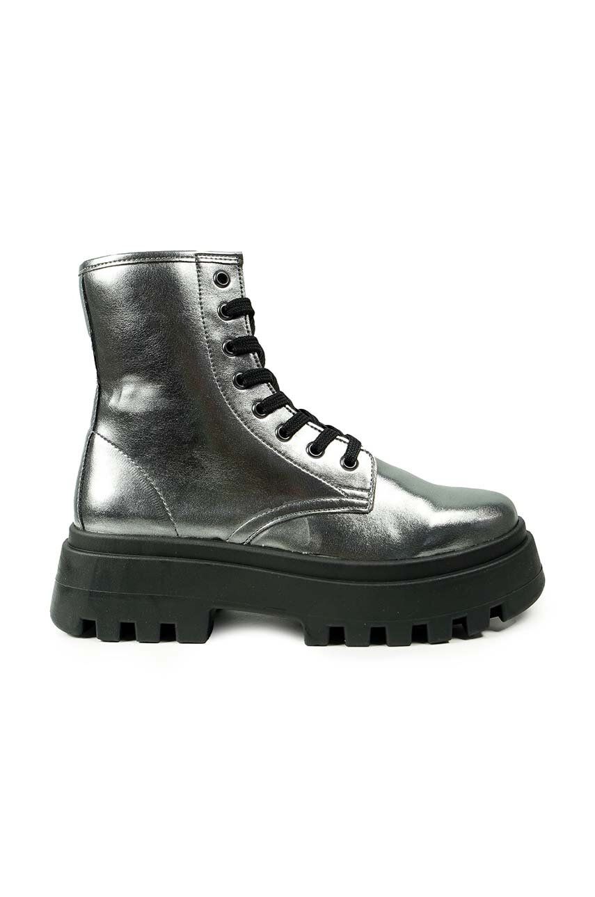 Altercore botine Kiano femei, culoarea argintiu, cu platforma, Kiano Altercore botine Kiano femei, culoarea argintiu, cu platforma, Kiano