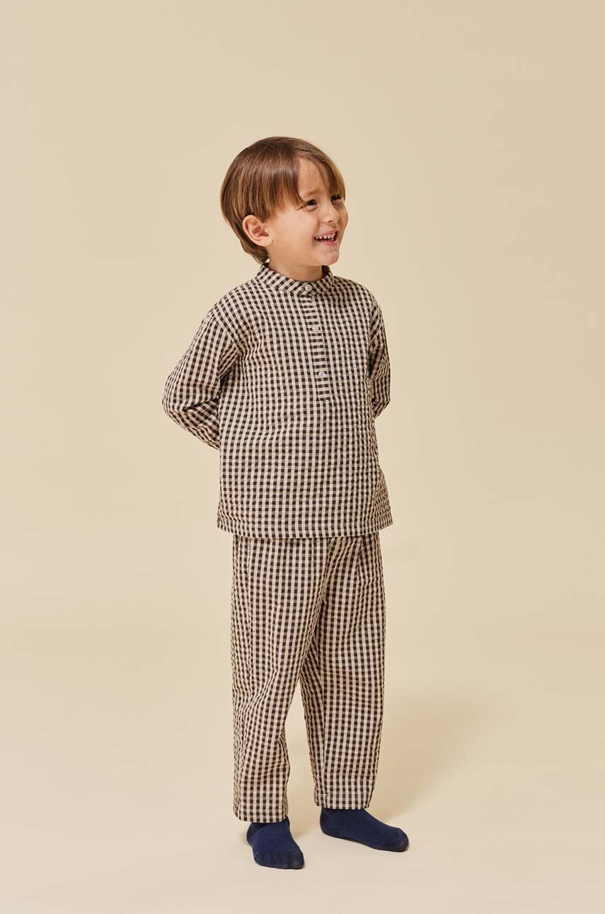 Konges Sløjd pantaloni de bumbac pentru copii culoarea maro, modelator Konges Sløjd pantaloni de bumbac pentru copii culoarea maro, modelator