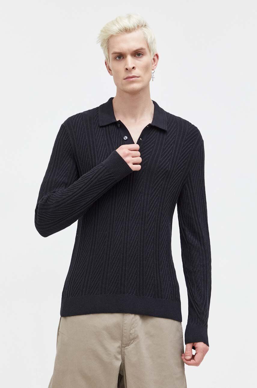 Abercrombie & Fitch pulover barbati, culoarea negru, light Abercrombie & Fitch pulover barbati, culoarea negru, light