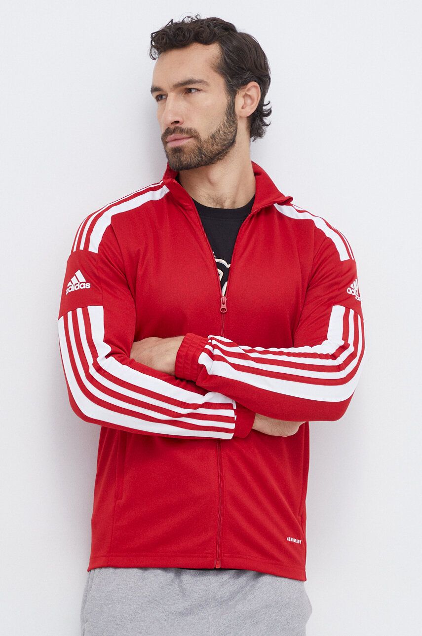adidas Performance hanorac de antrenament culoarea roșu, cu imprimeu GP6464 adidas Performance hanorac de antrenament culoarea roșu, cu imprimeu GP6464