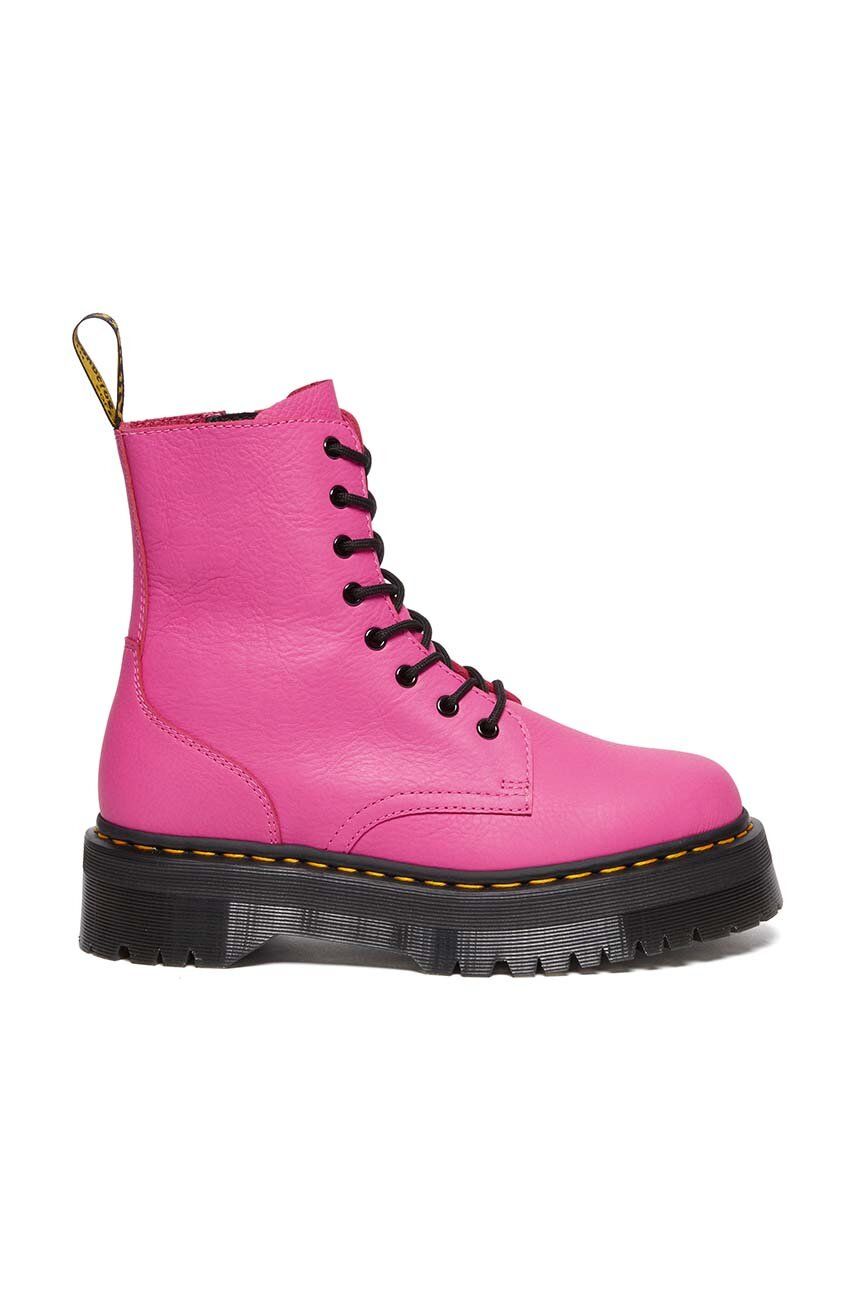 Dr. Martens bocanci de piele Jadon femei, culoarea roz, cu platforma, DM31295717 Dr. Martens bocanci de piele Jadon femei, culoarea roz, cu platforma, DM31295717